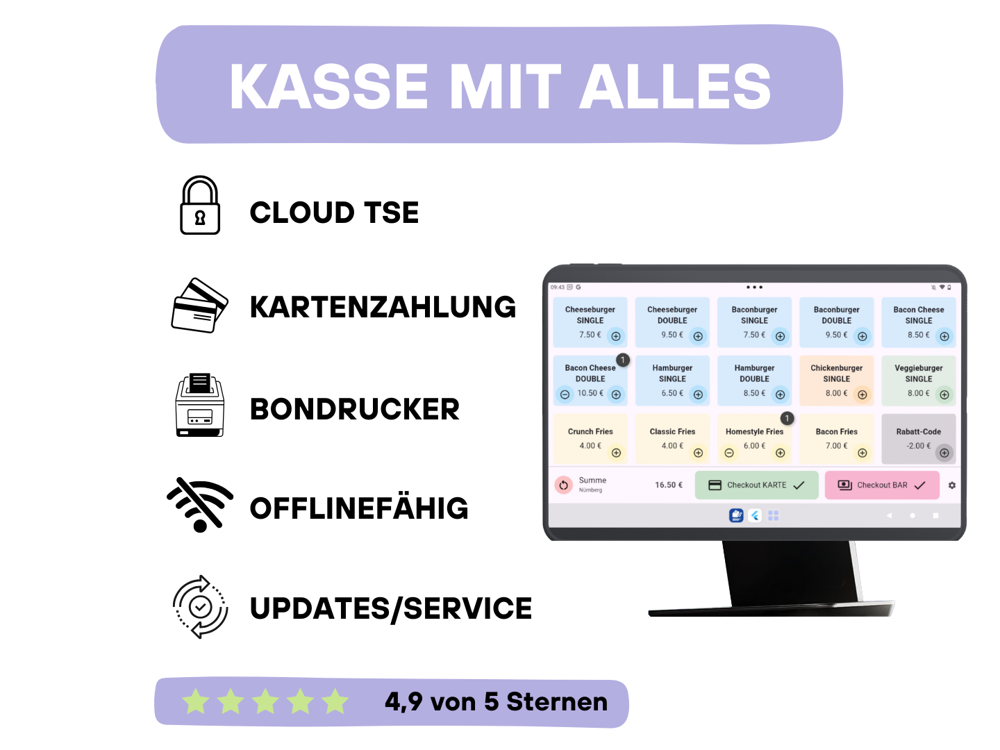 🛠️ Gastro hoch.drei POS – Saison-Lizenz (6 Monate)